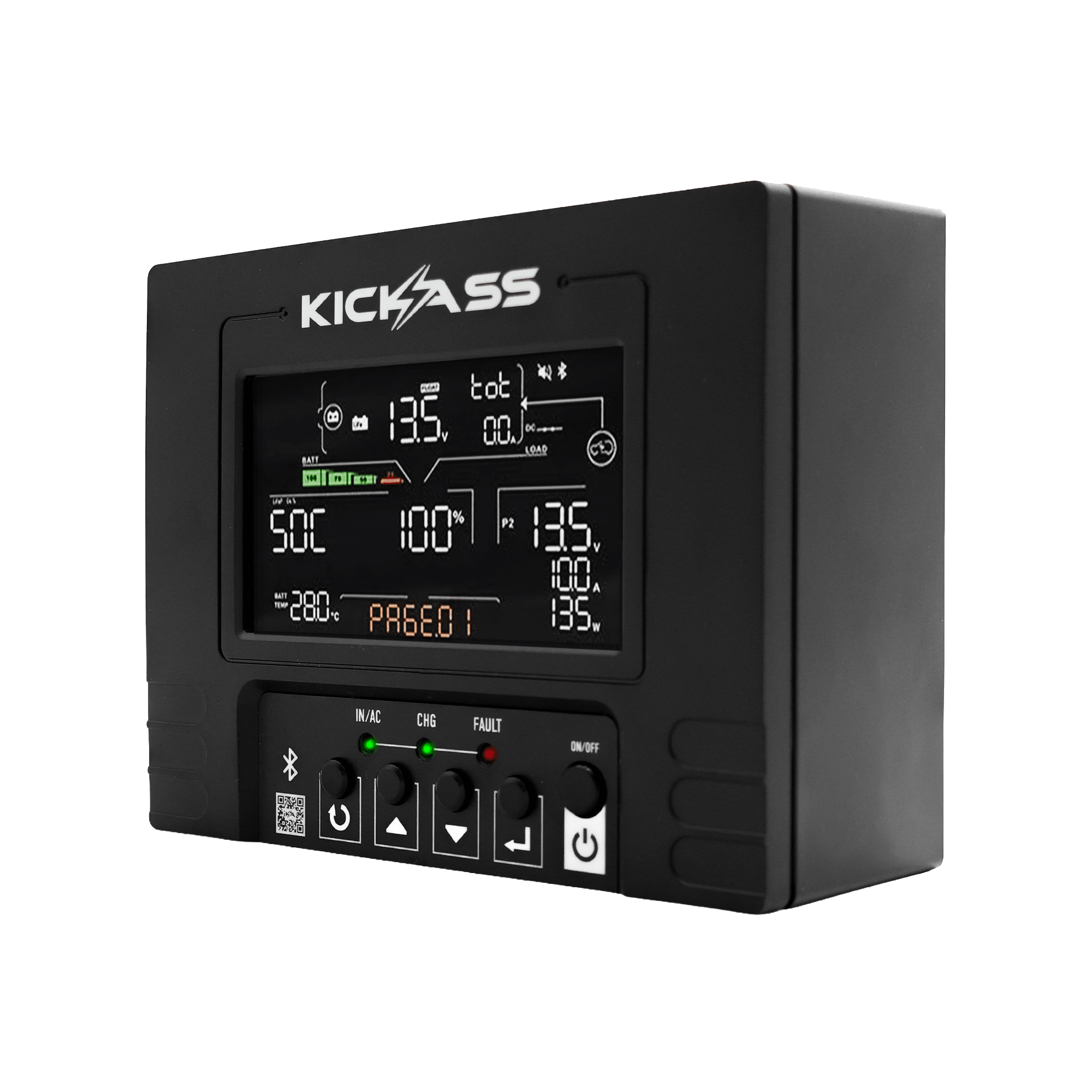 Optional PowerBoss remote LCD display with Bluetooth and system on/off switch
